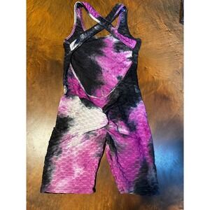 Womens LXL Tie Dye Romper Jumpsuit Backless One Piece Sleeveless Casual